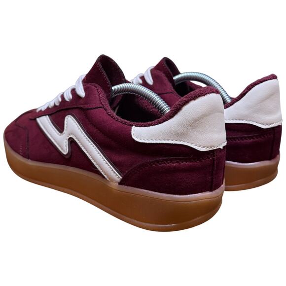 MADDEN GIRL Giia Women's 8.5 Maroon Sneakers Gum Sole Low Top Lace Up Shoe - Picture 4 of 11